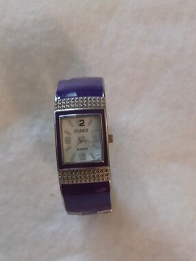 Studio Purple Bracelet Watch with Silver Accents